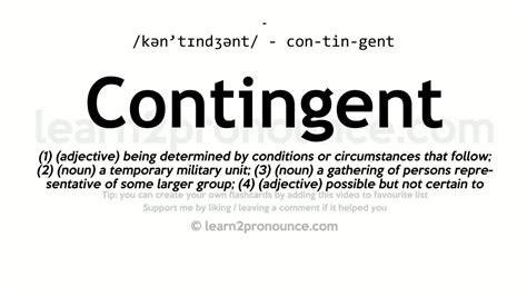 contingent deutsch|contingent meaning german.